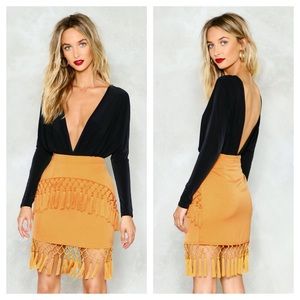 Social Club Tassel Mini Skirt